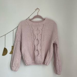 GARAGE pink “super soft” knit sweatshirt